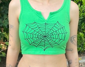 Spider Web Design Crop Top