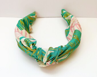 palm leaf headband • floral knot headband • top knot headband • floral headband • palms headband