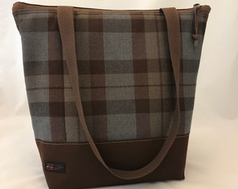 Fraser Tartan Bag Wool-Free Purse Handbag for the Outlander Lovers, Womens Gift, Mothers Day Gift, Please see measurements.