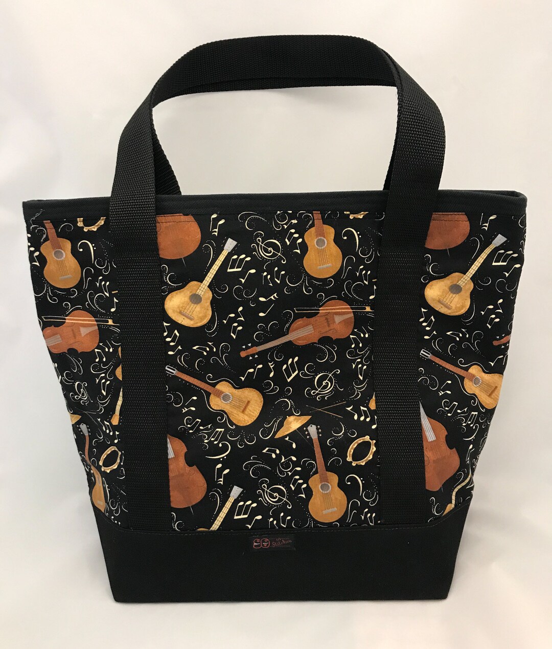 Guitar Tote Bag, Music Bag, Mandolin Tote Bag, Shopping Bag, Over