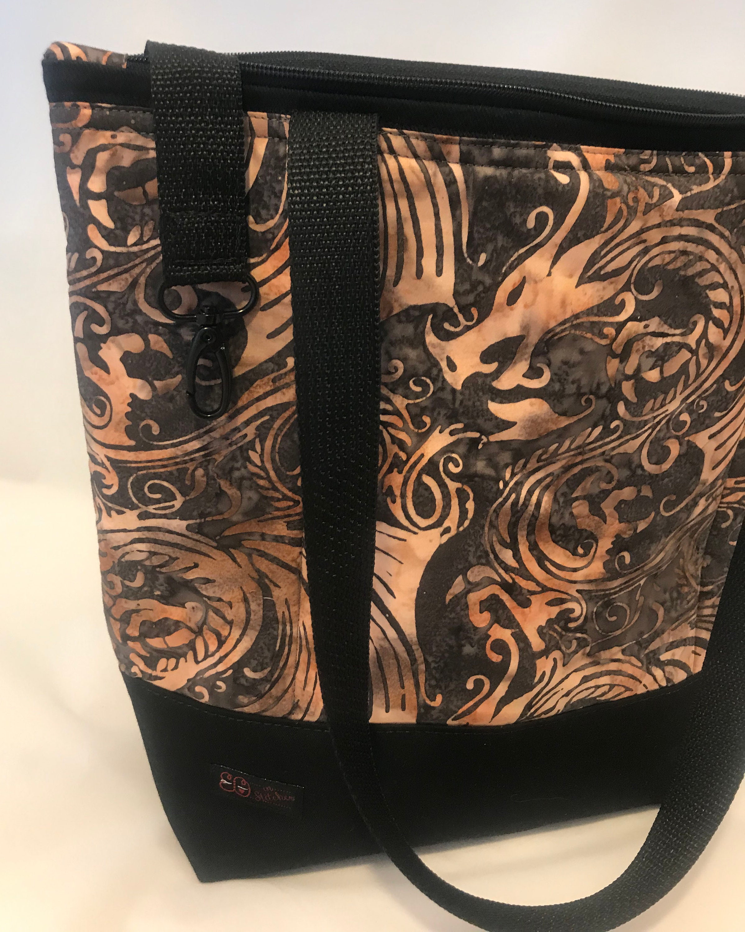 Dragon Bag Dragon Purse Zippered Bag Bottom of Stain and Etsy UK