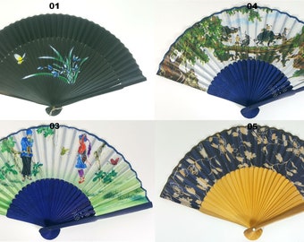 Delicate Handmade Golden Leaf Wedding Hand FanHandheld FanChinese Ancient Style Round FanDancing Cosplay Wedding PartyOriental Gift