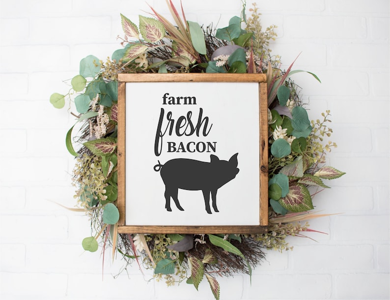 Download Svg Sayings Farmhouse Svg Rae Dunn Vinyl Svg Sayings Farm Fresh Bacon Svg Svg Files For Cricut Southern Digital Quote Download Clip Art Art Collectibles