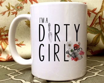 15 oz. Funny Gardener Mug, Garden lover gift Flower mug sayings, Floral coffee mugs, Funny garden stuff, Funny mugs Vintage floral funny mug