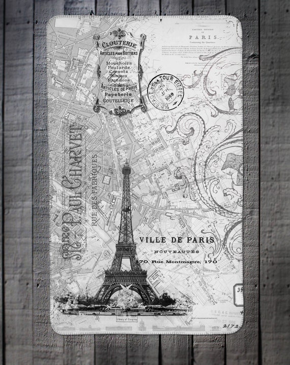 Eiffel Tower French Blanket Farmhouse Throw Blanket French Etsy