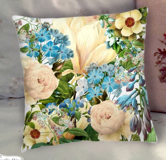 Vintage floral throw pillows cheap