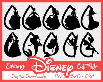 Download Earrings Disney Digital Earrings Jewelry Cut File | Etsy