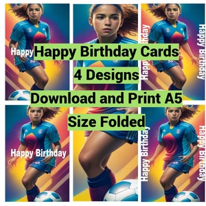 Girlfriend Birthday Cards x 4  high quality designs download and print after payment is made