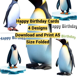 Free Printable Penguin Birthday Cards