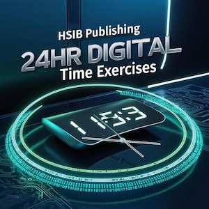24 Hour Time Worksheets: Telling Time Exercises for Kindergarten (Digital Download)