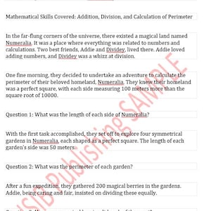 Maths Worksheets Story Maths Book 2: Maths Questions Within a Story ...