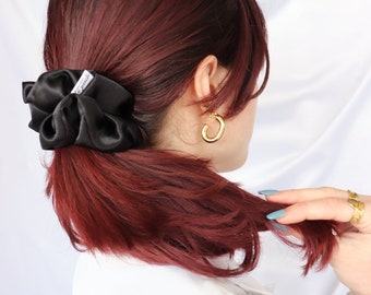 Black Satin Scrunchy