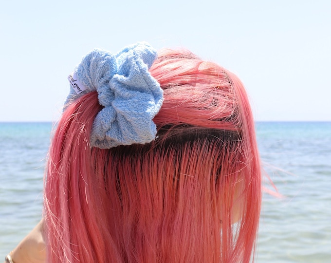 BabyBlue Towel Scrunchy