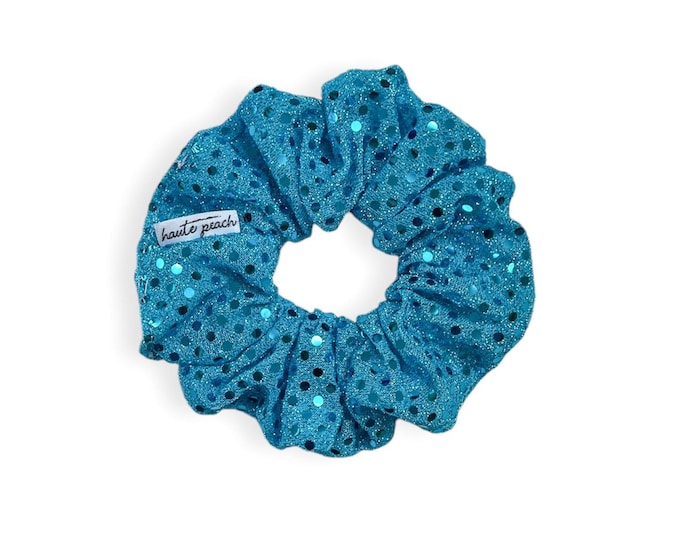 Blue Sparkle Scrunchy