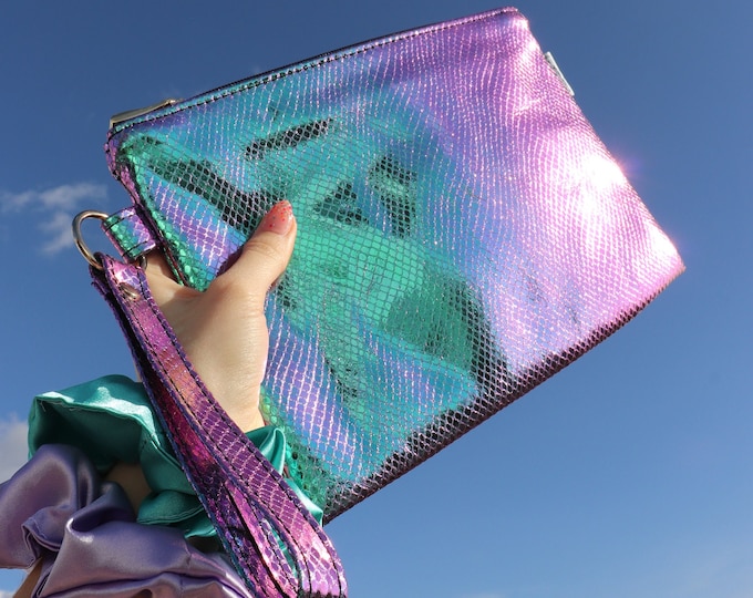 Mermaid Holographic Clutch