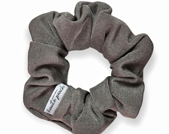 Grey Metallic Scrunchy