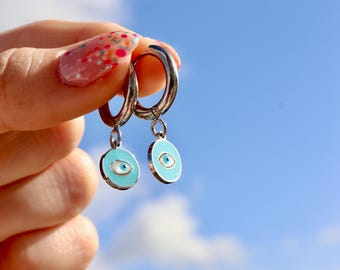 Evil Eye Hoops