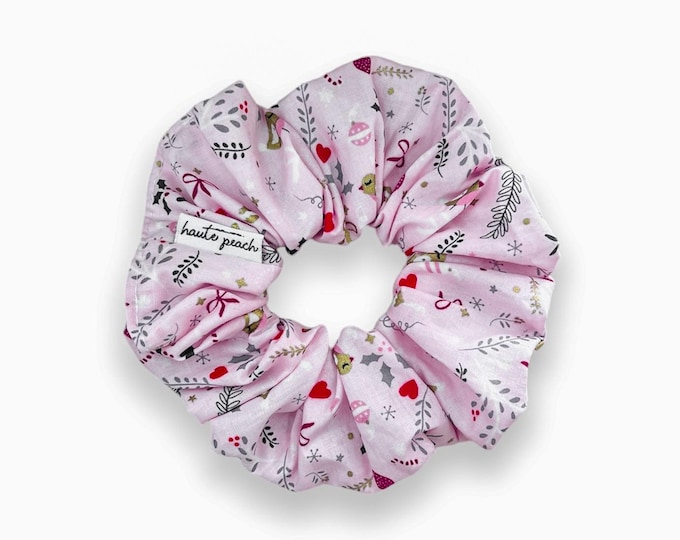 Pink Christmas Scrunchy