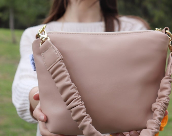 Beige Scrunchy Bag