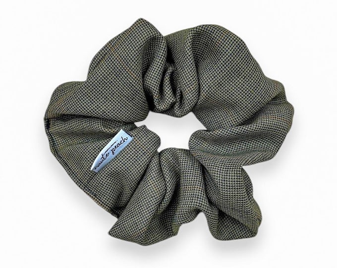 Khaki Plaid Scrunchy