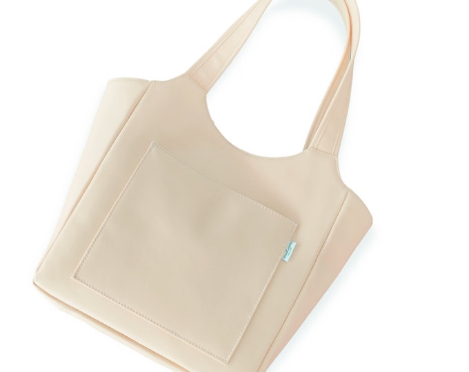 Cream Beige Tote Bag