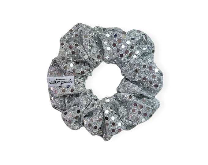 Silver Sparkle Scrunchy