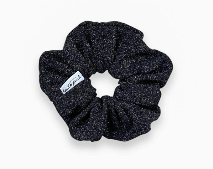 Black Glitter Scrunchy