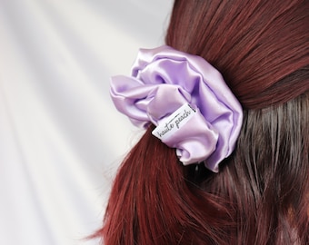 Lilac Satin Scrunchy