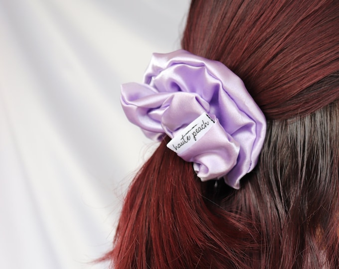 Lilac Satin Scrunchy