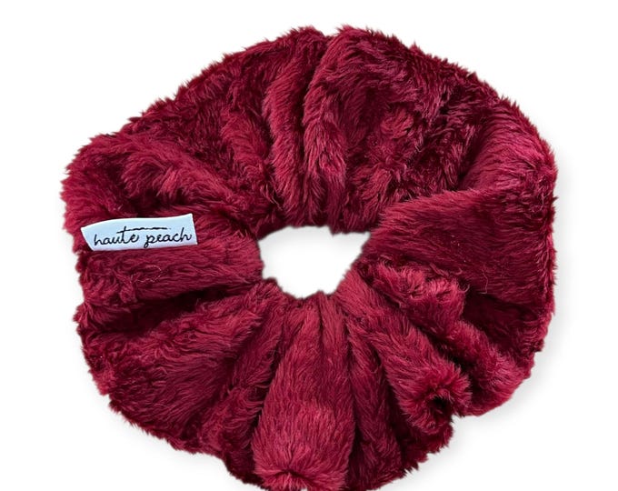 Red Fur Scrunchy