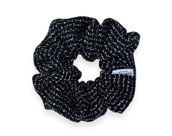 Black Knitted Scrunchy