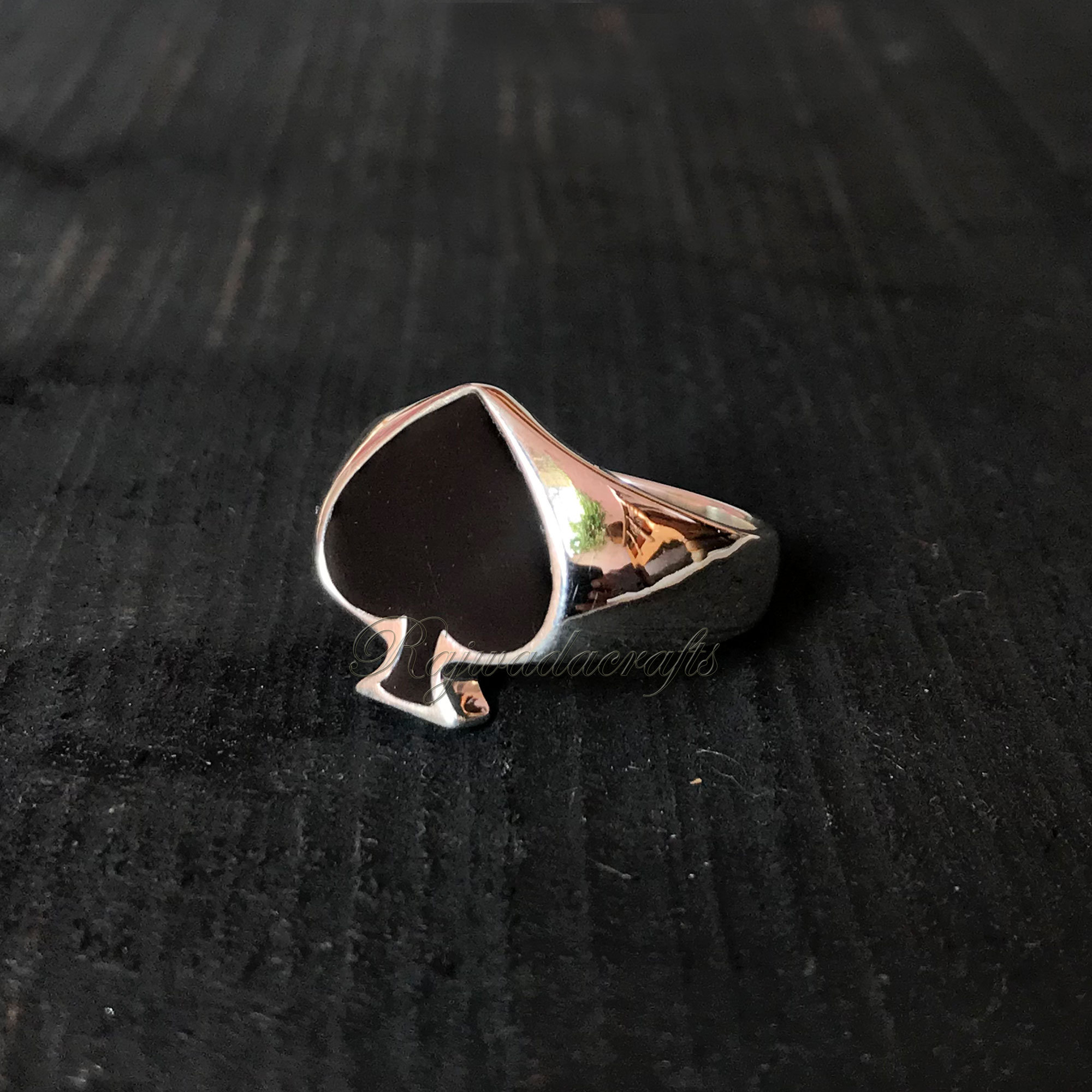 Ace of Spades Ring Men Ring Men Gift Poker Cards Biker Ring Etsy