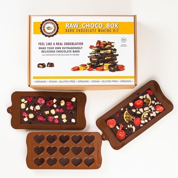 Dark chocolate making kit/ Vegan/ GMO-free/ Organic / The perfect gift for Christmas