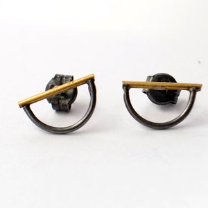 Oxidized Stud Earrings, Modern Silver Stud Earrings, Oxidized silver jewelry, Simple Stud Earreings, Minimal Silver Stud Earrings, Earrings