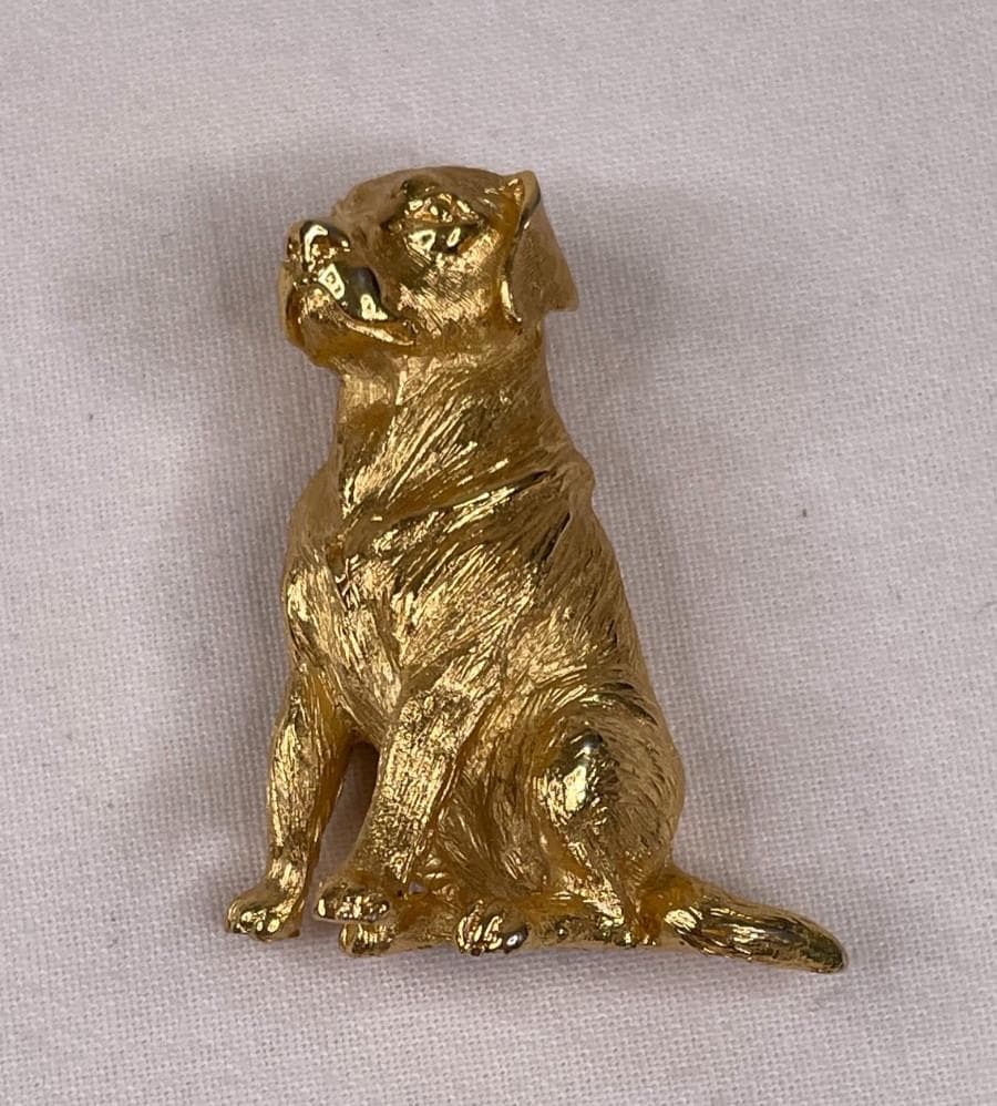 Trifari dog brooch - Etsy 日本