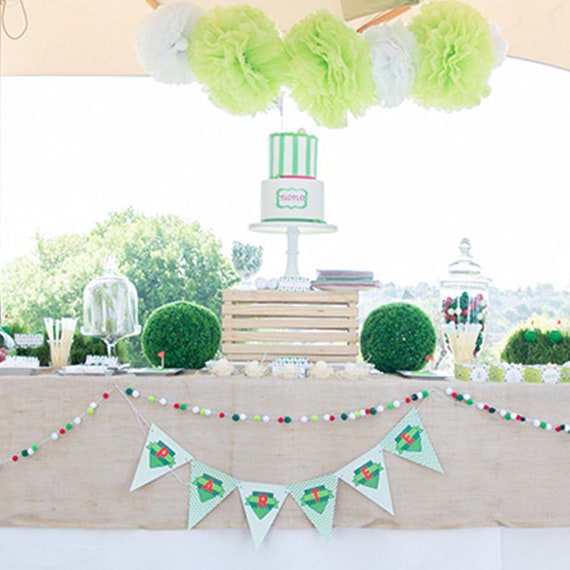 Golf Themed Party Printable Bunting Two Sets Golf Party Etsy