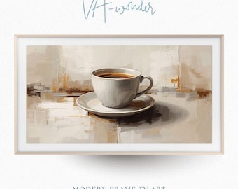 Black Coffee Frame TV Art | Coffee Lover Minimalist Decor (Digital Download)