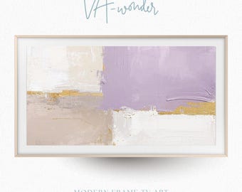 Soft Lilac Abstract Frame TV Art | Wabi Sabi Feminine Purple Decor (Digital Download)