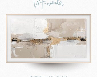 Frame TV Art Taupe Abstract | Wabi Sabi Minimalist Wall Art (Digital Download)