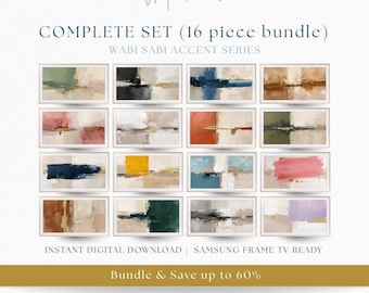 16 Piece Wabi Sabi Abstract TV Art Bundle (Digital Download)