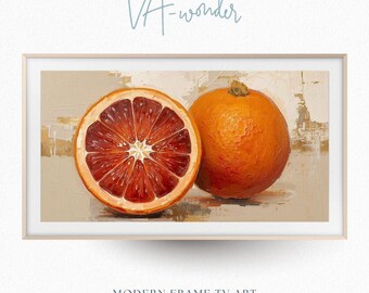 Blood Orange Frame TV Art | Modern Farmhouse Minimalist Decor (Digital Download)