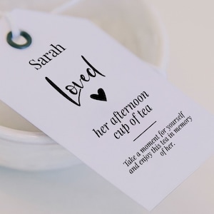 Loved - Editable Tag Template - Celebration of Life Favor Tags - Funeral Tag Templates -  MSL200