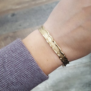 14K Solid Gold Bangle Bracelet - Yellow Gold