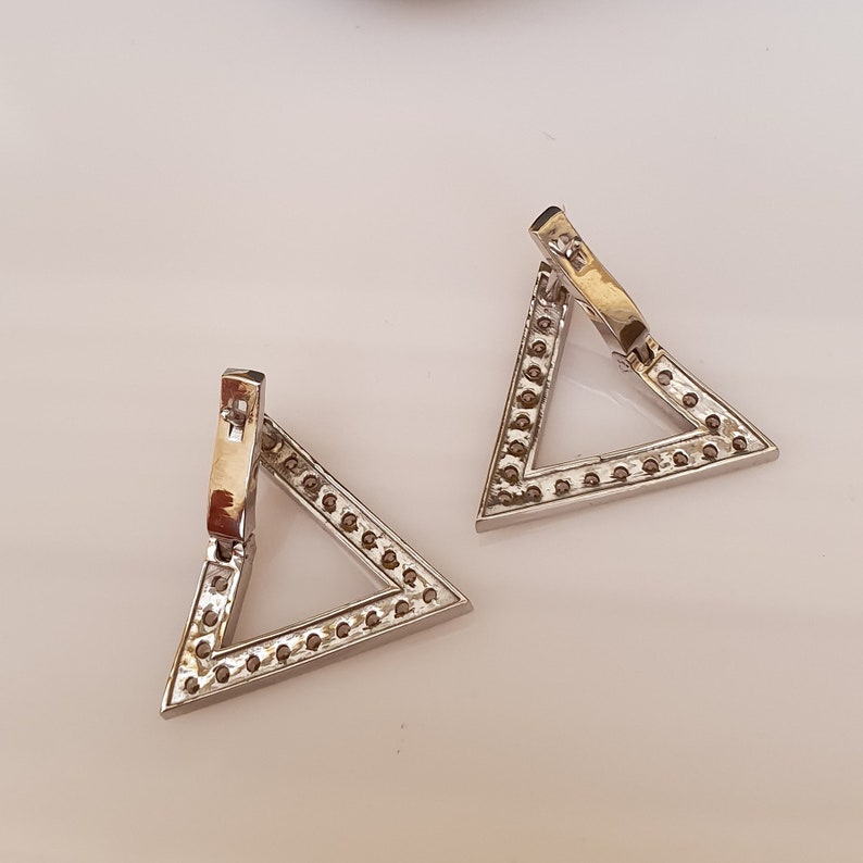 Earrings Gold Triangle Dangle Earrings Dangle & Drop Etsy