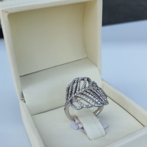 Blatt-Ring, Silber Blatt Ring, Blätter Ring in Silber, Sterling Silber, Geschenk für Sie