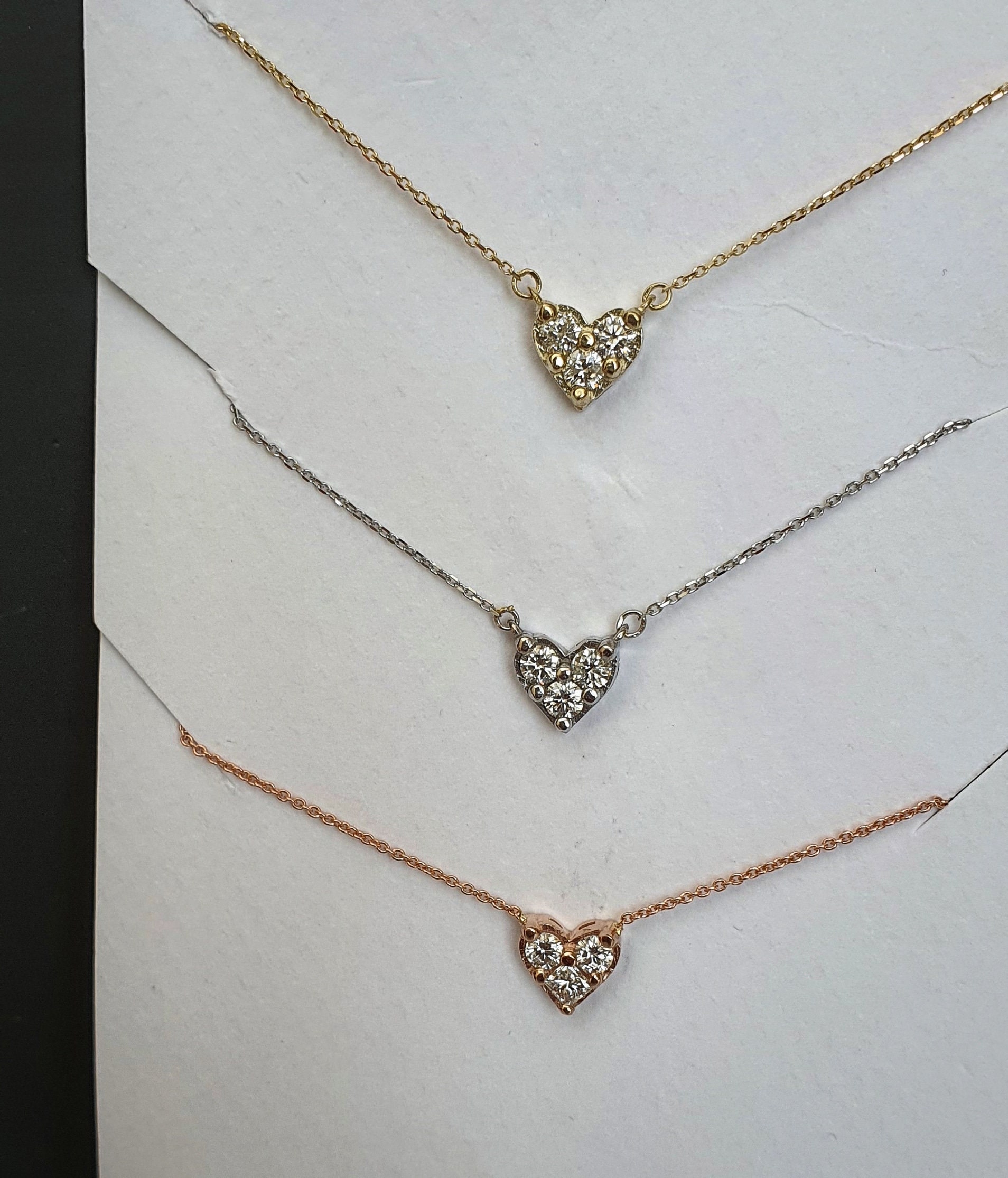 Valentine Day Pendant Diamonds Heart Pendant Gift for wife | Etsy