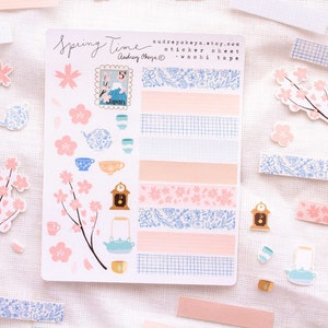 Springtime Bujo Sticker Sheet Cute Stickers Planner - Etsy