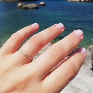 FREE SHIPPING!!! - Full Round Ring - Silver Full Eternity Band - 925K Sterling Silver Ring