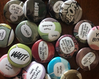 Comic Book Speech Bubble 1-inch Buttons