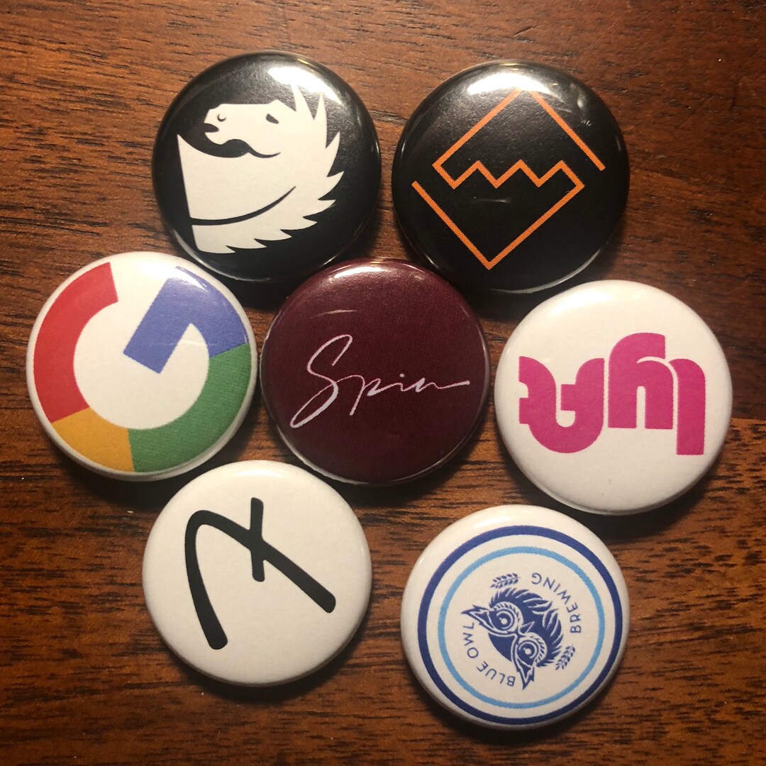 Custom Logo 1-inch Buttons - Etsy